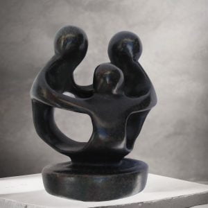 Handcrafted Stone Family Sculpture Small - Symbolic handmade sculpture representing love, support, and togetherness by South African artisans.