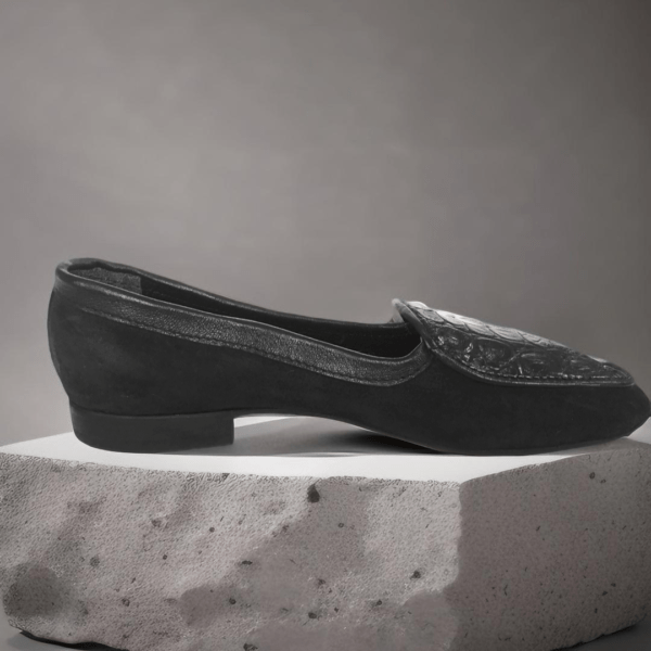Luxury Crocodile and Suede Slip-Ons - Go Mall South Africa