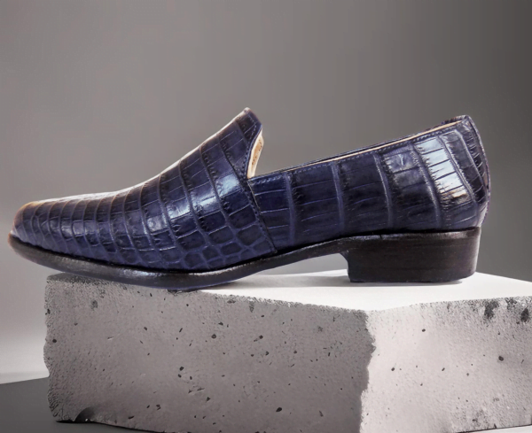 Luxury Handcrafted Crocodile Slip-On Shoes