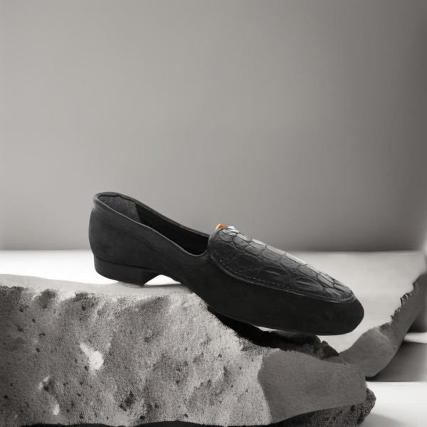 Luxury Crocodile and Suede Slip-Ons - Go Mall South Africa