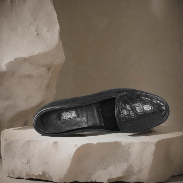 Luxury Crocodile and Suede Slip-Ons - Go Mall South Africa