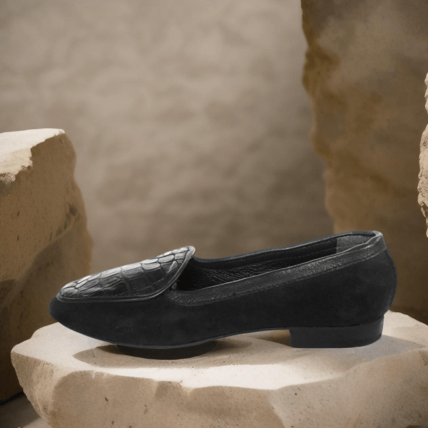 Luxury Crocodile and Suede Slip-Ons - Go Mall South Africa