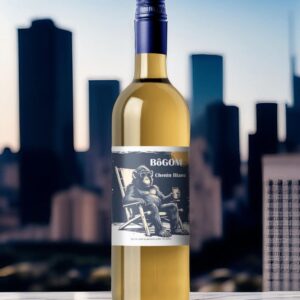 Chenin Blanc 3 Bottle of Chenin Blanc wine with a city background, highlighting its versatility and suitability for various occasions.