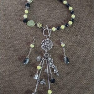 IMG-20240505-WA0018 Yellow & Black Necklace With Earrings