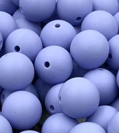 9mm Round Silicon Beads Macaroon Purple