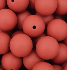 Marsala 9mm Round Silicon Bead Marsala
