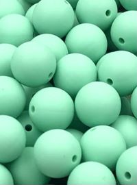 Mint 9mm Round Silicon Beads Mint