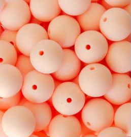 Pastel Peach 9mm Round Silicon Beads in Pastel Peach