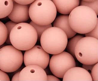 Rose Dawn 9mm Round Silicon Beads in Rose Dawn