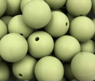 Sage 9mm Round Silicon Beads in Sage