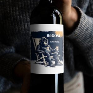 Shiraz Bottle of Shiraz 2022 wine, showcasing the 750ml bottle with a cork closure and a deep, dark purple color.