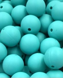 Teal 9mm Round Silicon Beads in Teal