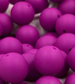 Voilet Red 9mm Round Silicon Beads in Violet Red