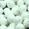 White 9mm Round Silicon Beads White