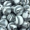 Zebra 9mm Round Silicon Beads Zebra